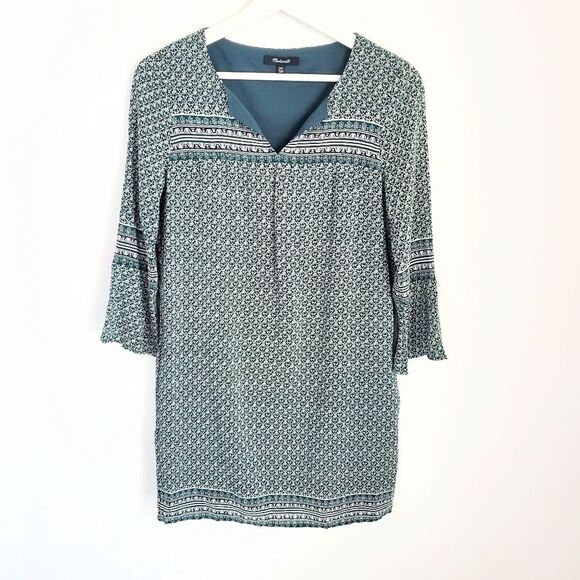 Madewell Green Boho Chic Dress Size XXS - Picture 1 of 3